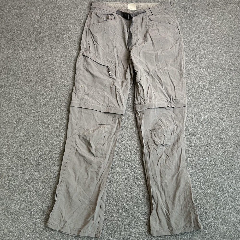 Alpine Design Pants Mens 32x30 Gray Nylon Convertible Hiking Zip Pockets